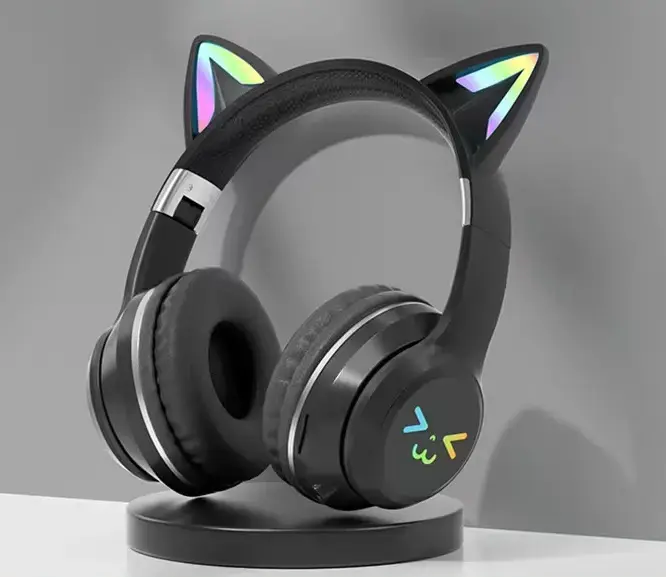 Goodbuy Strange Eyes bezvadu austiņas bērniem | bluetooth 5.1 melnas (Bojāts iepakojums)