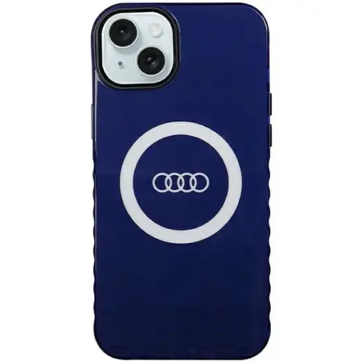 Audi IML Big Logo MagSafe case for iPhone 15 Plus | 14 Plus - blue