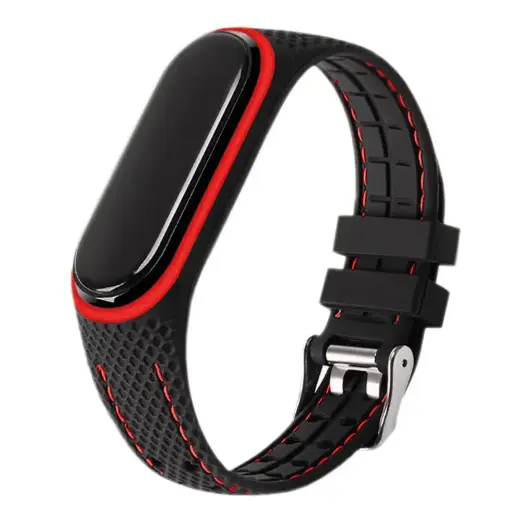 LIFESTYLE nutikella rihm Xiaomi Mi Band 5/6 jaoks | silikoonist | must