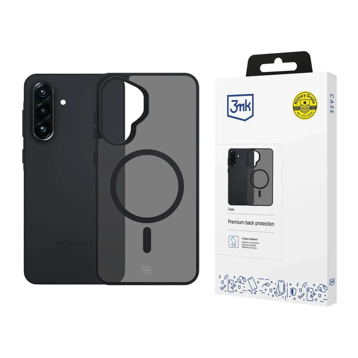 3mk Smoke MagCase maciņš ar MagSafe atbalstu telefonam Samsung Galaxy A37 (A376) pelēks