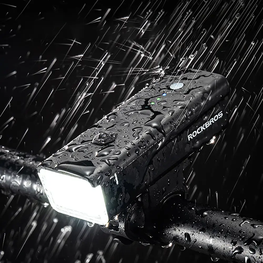 Rockbros 24510003001 Front Bike Light 260 lm + USB-C - USB-A Cable - Black