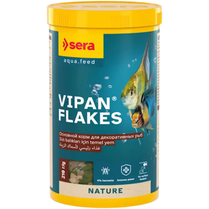 Pārslveidīga barība dekoratīvajām zivīm - Sera Vipan Nature 1000ml (210g)