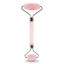 Rose Quartz Facial Roller - Face Contour Roller.