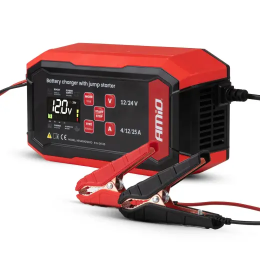 Digital battery charger BOOST AGM GEL STD LiFePo4 MAX 25A 12/24V PRO AMIO-04530
