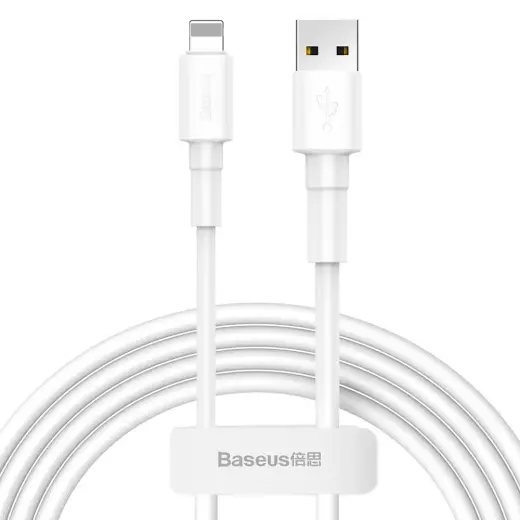 Baseus CALSW-02 Lightning (MD818) Datu un Uzlādes vads 2.4A | 100 cm Balts