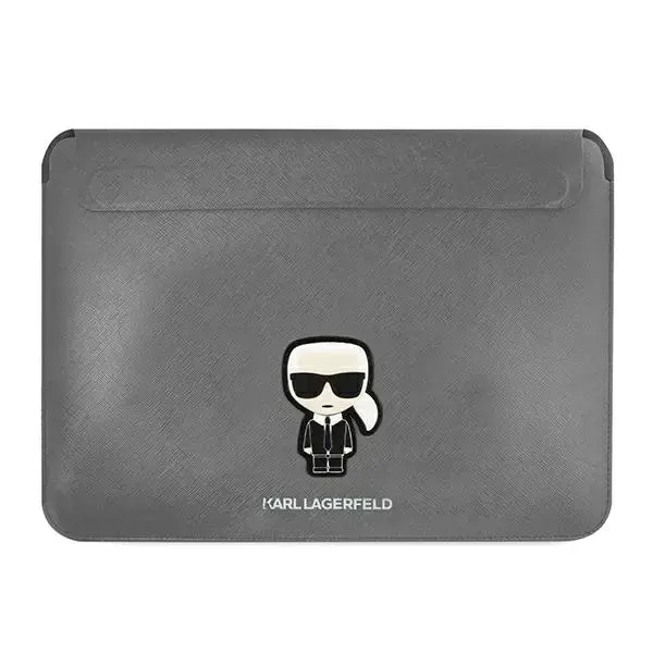 Karl Lagerfeld Sleeve KLCS16PISFG 16" srebrny|silver Saffiano Ikonik Karl