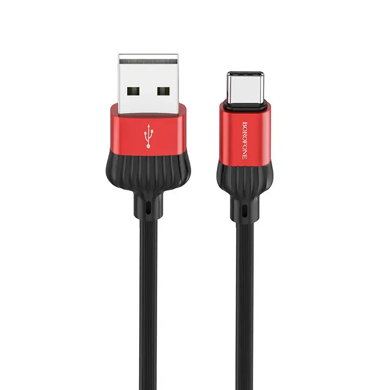 Borofone BX28 Dignity data transfer and charging cable | USB-A to USB-C | 12W | 1m | red