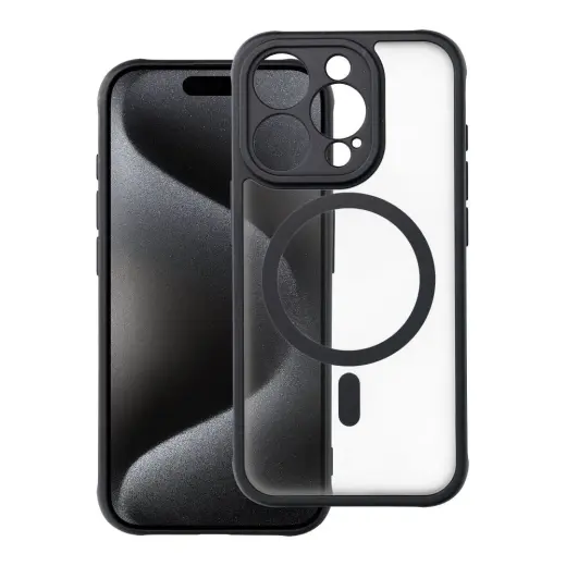 FULL MATTE MAG telefoni ümbris MagSafe toega iPhone 15 Pro must