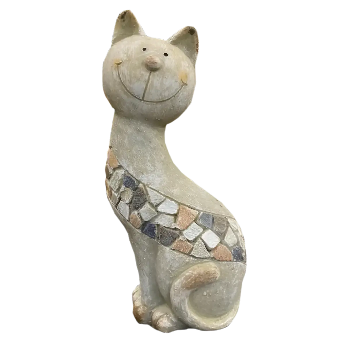 BESK Garden decor Cat 11x23cm