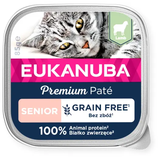 Консервы для кошек - Eukanuba Cat Senior Lamb pate 85g
