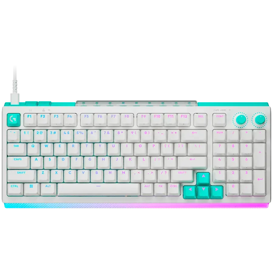 LOGITECH G512 X 98 Wired Gaming Keyboard - WHITE - US INT'L - USB - EMEA28i - 935 - TACTILE
