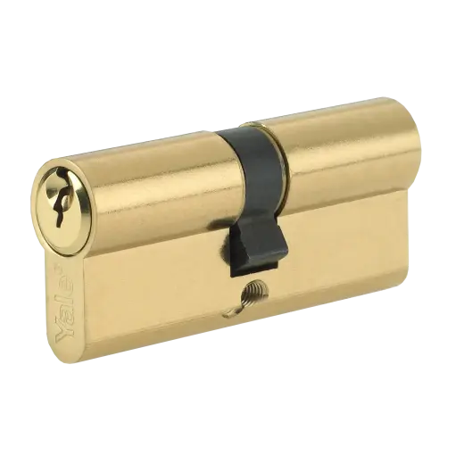 Lock cylinder 30x30 with 5 keys, gold-plated
