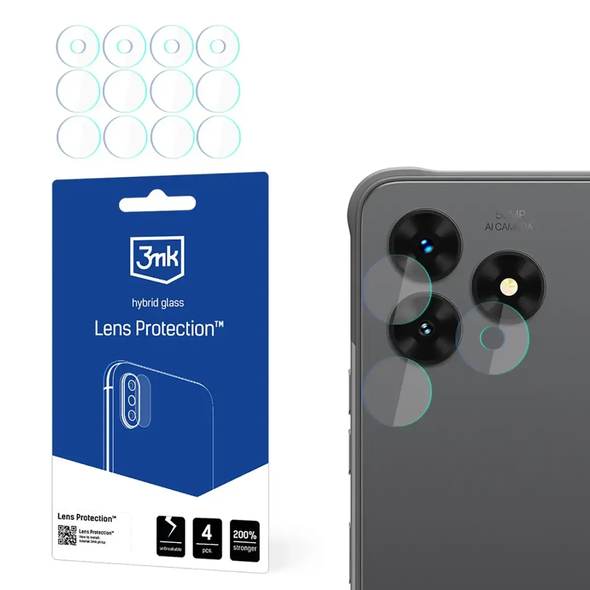 Camera lens glass 3mk Lens Protection for MyPhone Hammer Blade Va 5G