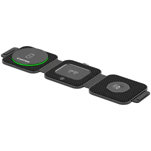 CANYON wireless charger WS-305 15W 3in1 Foldable Black