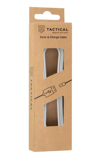 Tactical Smooth Thread data transfer and charging cable | USB-A to Lightning | 0.3m | white