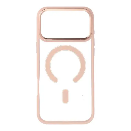 Color Edge Mag phone case with MagSafe support for iPhone 17 Pro Max pink