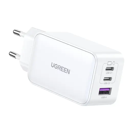 Ugreen CD244 tīkla lādētājs | 65W | GaN | USB-A, USB-C | balts
