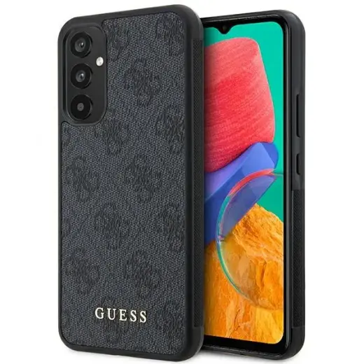 Guess GUHCSA34G4GFGR A34 5G A346 szary|grey hard case 4G Metal Gold Logo