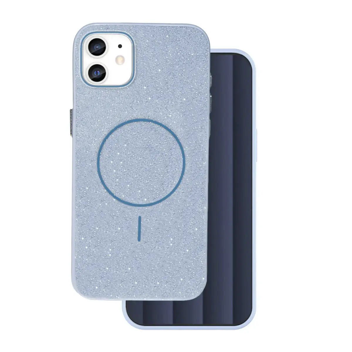 Glitter Thin Mag maciņš ar MagSafe atbalstu telefonam iPhone 12 | iPhone 12 Pro zils