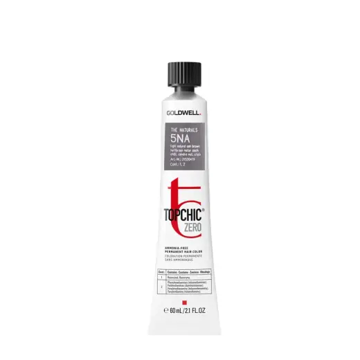 Goldwell, TopChic Zero, Permanent Hair Dye, 5NA Light Natural Ash Brown, 60 ml