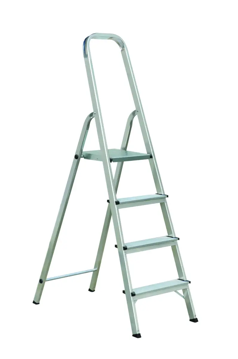 Elkop Aluminum ladder ALW, 4 steps, platform height 0.78m/max 2.7m,