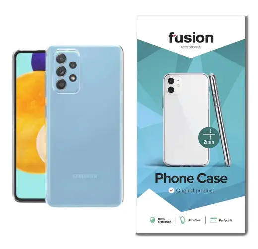 Fusion ultra clear series 2 mm silikona aizsargapvalks Samsung A526 | A525 Galaxy A52 5G | A52 caurspīdīgs (EU Blister)