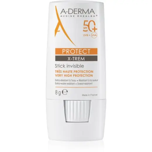 A-derma Sun Protection Stick SPF 50+ Protect X-Trem (Invisible) 8 G