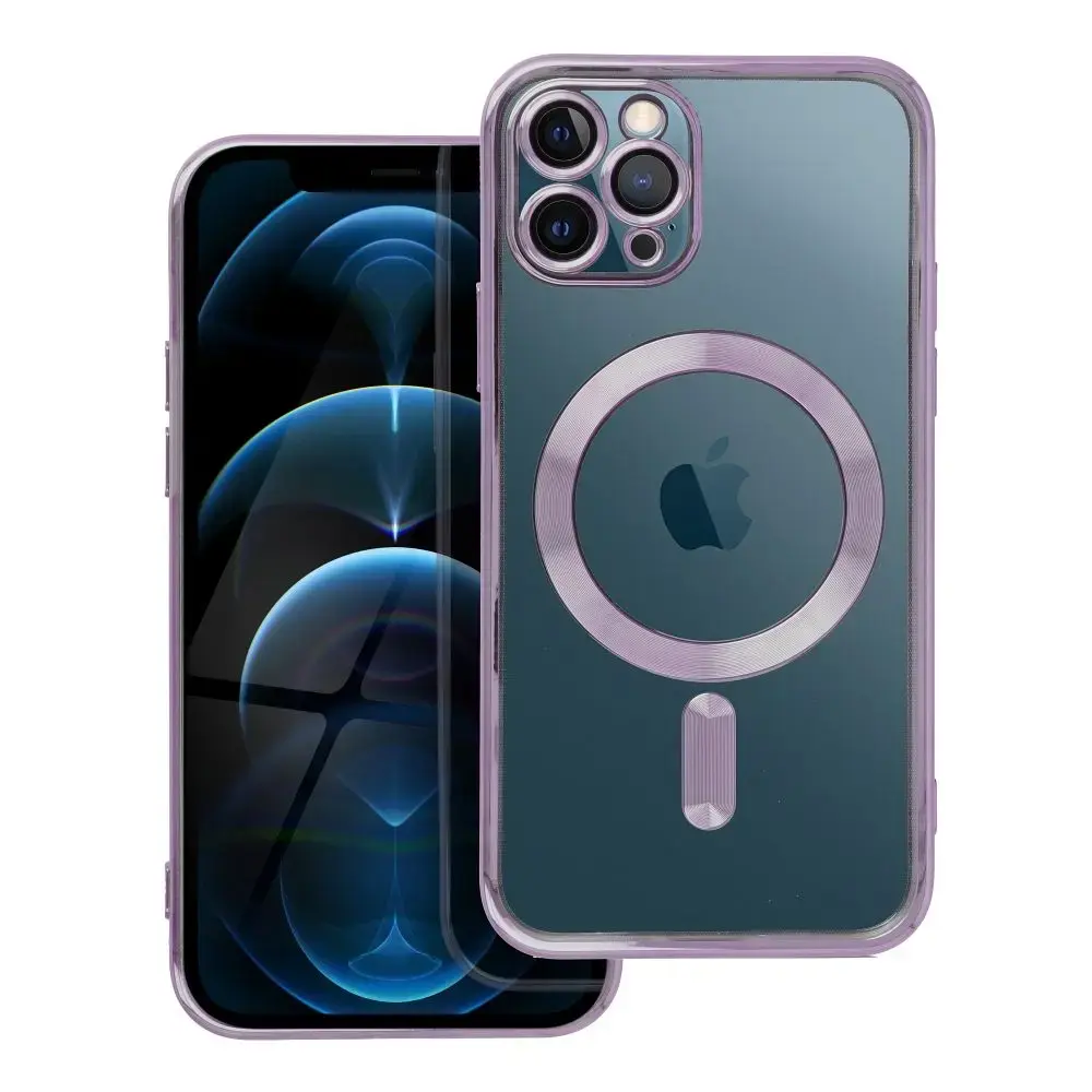 Electro Mag telefono dėklas su MagSafe palaikymu iPhone 11 Pro violetinis