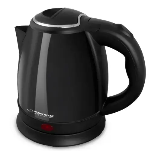 Esperanza EKK028K TĒJKANNA 1.0L 1350W NERŪSĒJOŠA TĒRAUDA KORPUSS MELNS