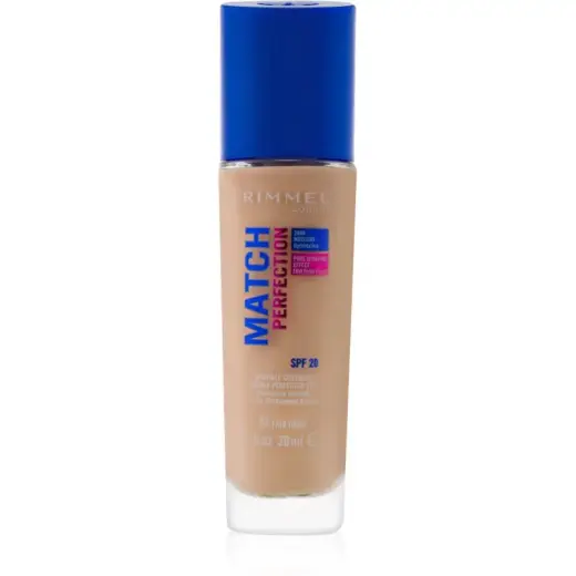 Product Description Want the London look? Rimmel London introduces new shades of match perfection foundation. The 25 shades are classified by skin.