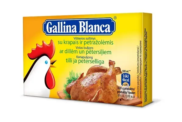 Vistas buljons ar dillēm un pētersīļiem GALLINA BLANCA, 8x10g