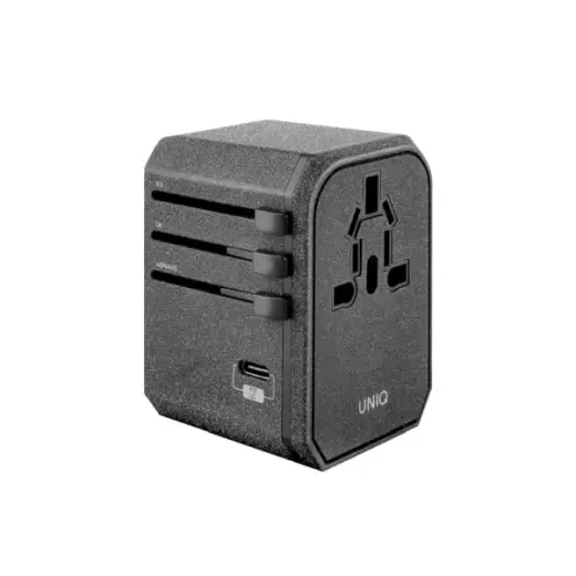 Uniq Voyage travel charger | 33W | PD 18W, QC 3.0 | USB-A, USB-A | grey, charcoal gray