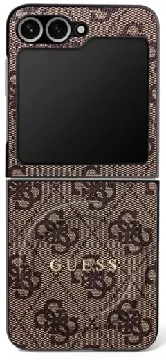 Case Guess 4G Classic MagSafe for Samsung Galaxy Z Flip7 brown