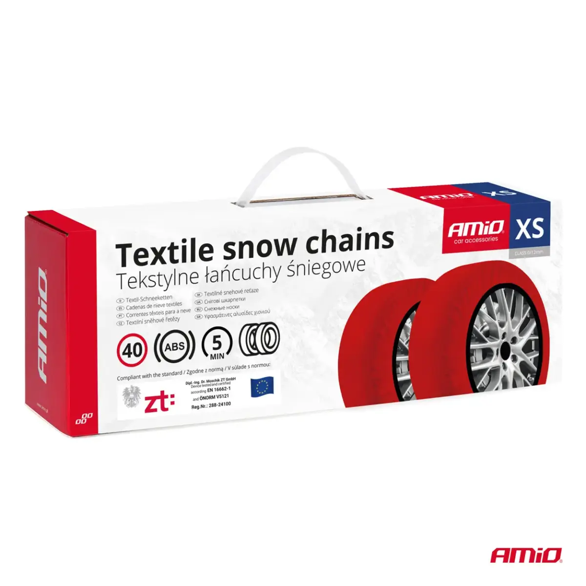 Textile snow chains XS EN16662-1 Önorm V5121 2 pcs AMIO-04079