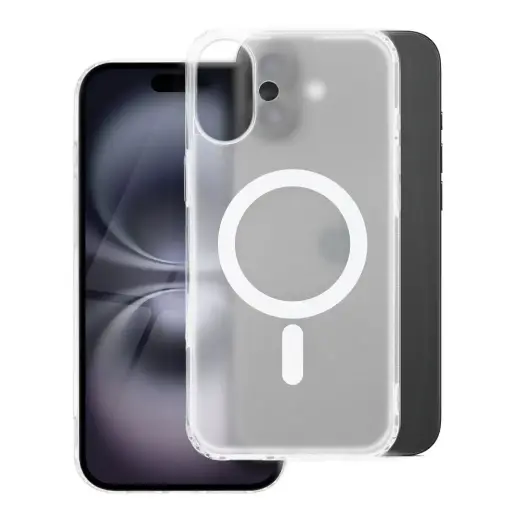 FROST MAG COVER phone case with MagSafe support for iPhone 15 Pro transparent