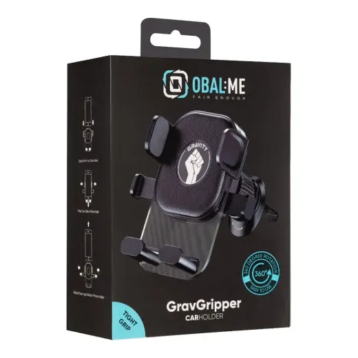 Obal:Me GravGripper gravitatsiooniline auto telefonihoidik must