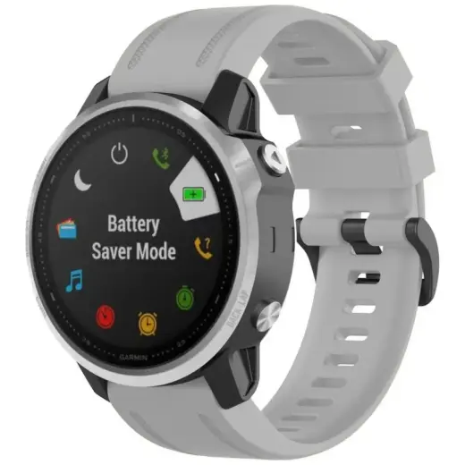Beline Watch 2 viedpulksteņa siksniņa priekš Garmin Fenix 8/7S/6S/5S/mk3/mk3i/Instinct 2S | silikons | pelēka