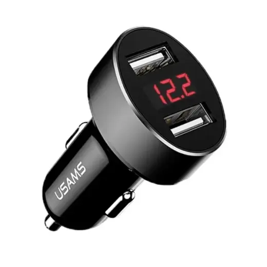 USAMS US-CC045 autolaadija | 10.5W | USB-A | must