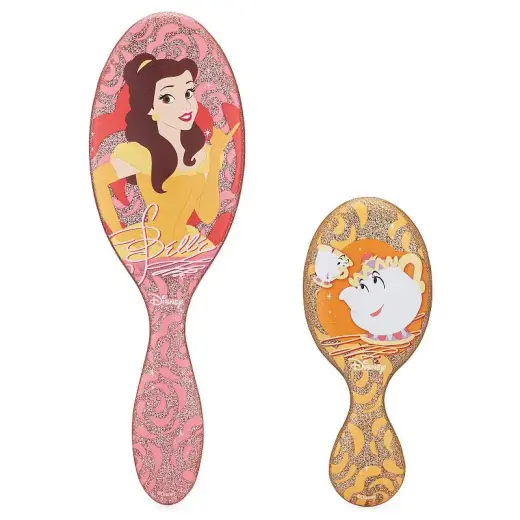 Disney's Beauty & the Beast Princess Belle Wet Brush Original Detangler & Mini Detangler Hair Brush Set, None