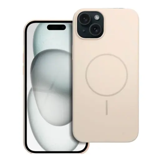 Glossy Mag telefono dėklas su MagSafe palaikymu iPhone 15 Plus baltas