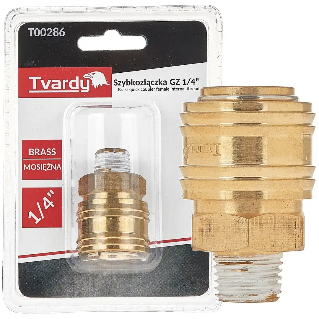 Brass quick coupler socket, male thread 1/4"