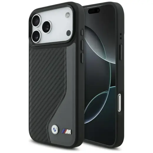 BMW M Carbon Logo phone case with MagSafe support for iPhone 17 Pro Max anthracite