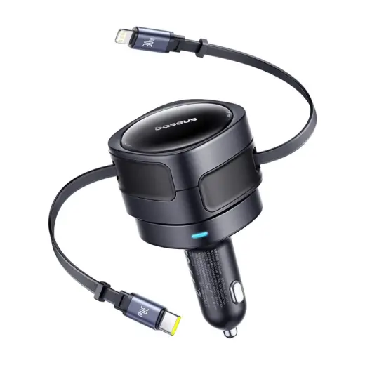 Baseus Enjoyment Max automašīnas lādētājs | 60 W | USB-C, Lightning | melns