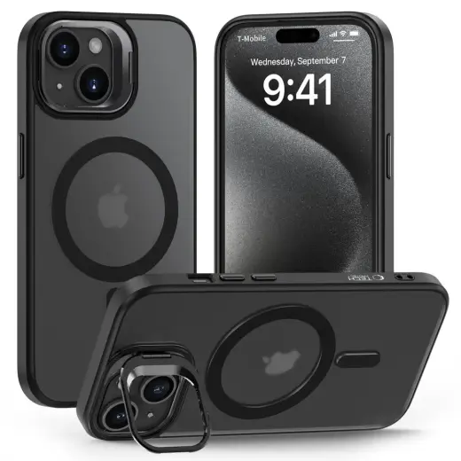 TECH-PROTECT MAGSTAND MAGSAFE IPHONE 15 МАТОВЫЙ ЧЕРНЫЙ