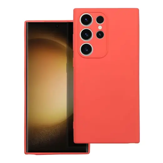Silicone telefono dėklas Samsung Galaxy S23 Ultra (S918) oranžinis