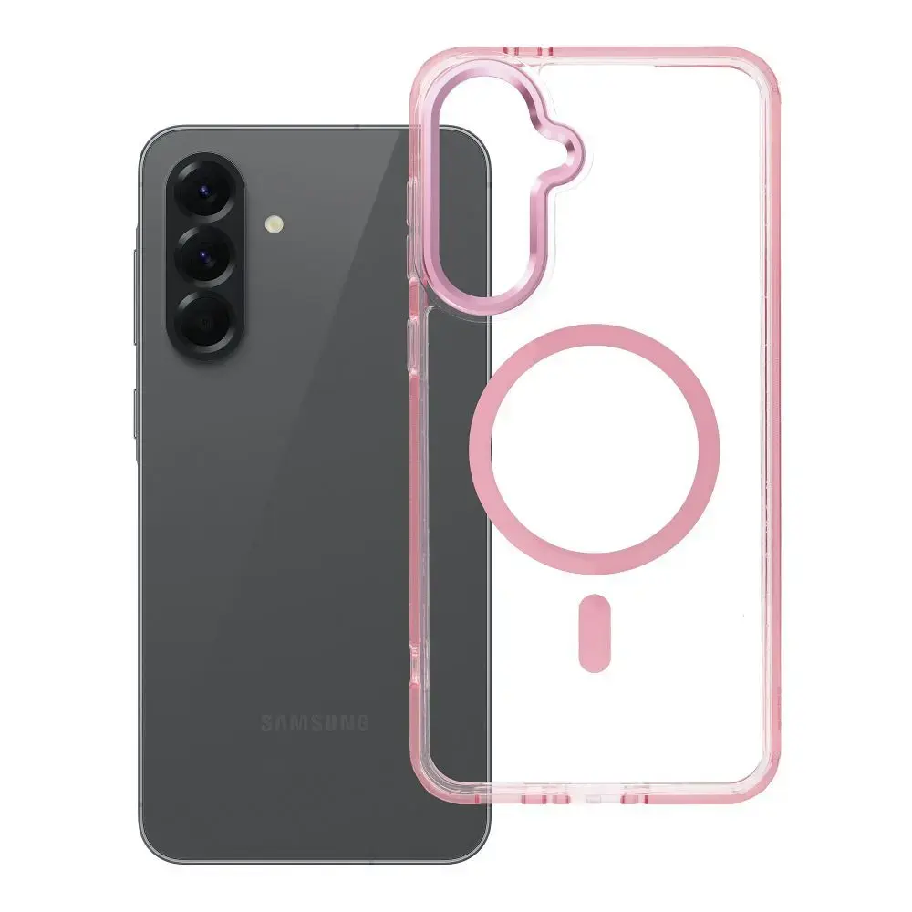 FRAME CLEAR HYBRID MAG maciņš ar MagSafe atbalstu telefonam Samsung Galaxy A56 (A566) rozā