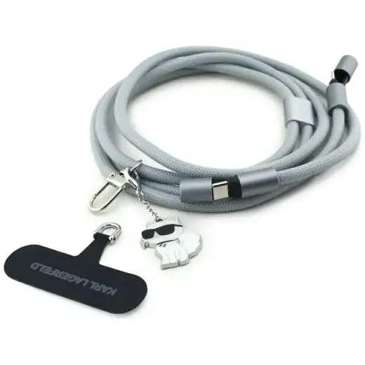 Karl Lagerfeld CBDY Choupette Charm провод для передачи данных и зарядки | USB-C на USB-C | чёрный