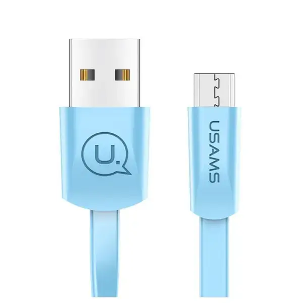 USAMS SJ201MIC04 datu pārraides un uzlādes vads | USB-A uz Micro USB | 10W | 1.2m | zils