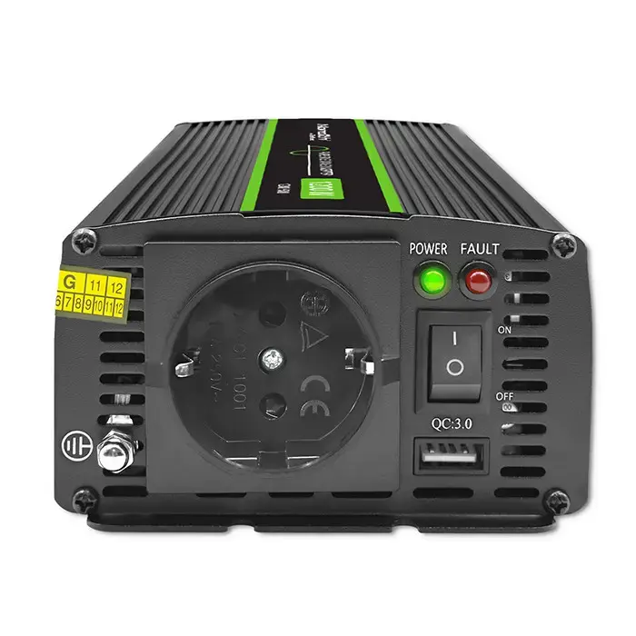 Qoltec Pure Sine Wave Inverter Monolith| 600W | 1200W | 12V to 230V