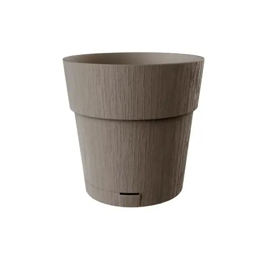 Puķu pods ar paliktni Ethica Ø25x25cm brūns